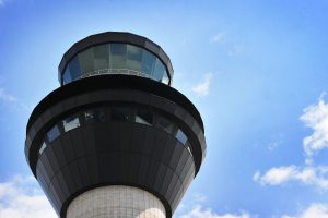 Manchester;s air traffic control tower, glass supplied by Tex ATC