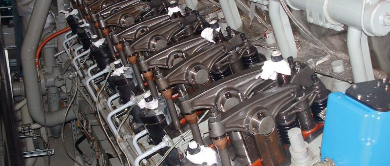 Eurotex International Ruston RK engine undergoing in situ maintenance